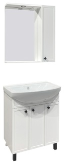 Мебель для ванной Runo Римини 75, белый, раковина Best 75 РУНО
