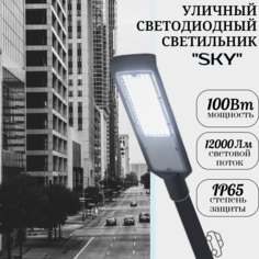 Уличный светодиодный светильник Sky 100 Вт, 12000 Лм, IP65, 5000К на консоль ВСЕСВЕТОДИОДЫ