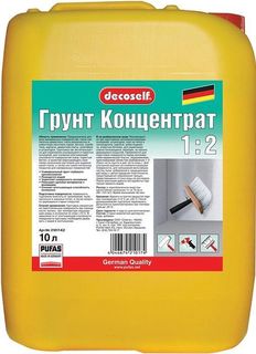 DECOSELF концентрат 1:2 грунт для внутренних и наружных работ (10л)