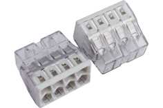 Экспресс-клемма строительно-монтажная СМК 2273-248 8-проводная 0.5-2.5кв.мм с пастой (уп.5 De Kraft