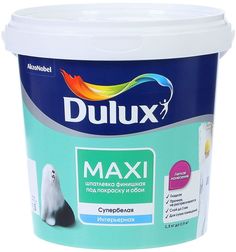 DULUX Maxi интерьерная шпатлевка под покраску и обои финишная мелкозернистая супербелая Pufas