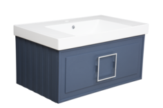 Тумба с раковиной LA FENICE Cubo Blu Grigio синяя 100