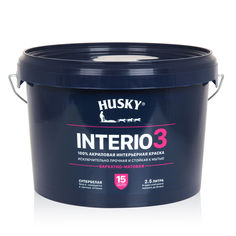 Краска интерьерная HUSKY INTERIO 3 бархатно-матовая Белый 2,5 л