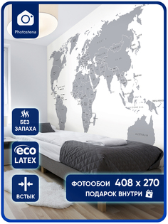 Фотообои Photostena Карта мира 4,08 x 2,7 м