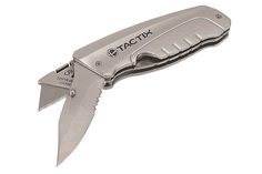 Нож TACTIX,261125, складной с двумя типами лезвий, металлический