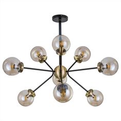 Люстра Citilux на штанге CL105295 Планета дымчатый