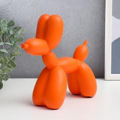 Сувенир полистоун "Воздушный шарик - собачка" оранжевый 19,5х7х18 см No Brand