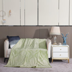 Плед CL Home Cleo Parma двуспальный 180x220 велсофт зеленый