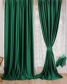 Штора на люверсах бархат 150х245 Беллиссимо Изумруд Evrika Home