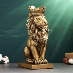 Фигура Хорошие сувениры Лев с короной 36х22х16см, бронза
