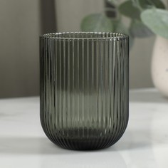 Стакан Magistro «Грани», 260 мл, 7,5x9,5 см, круглое дно, цвет графит