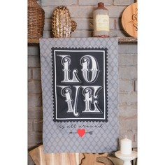 Полотенце Этель Love is all around 40х67 , 100% хл, саржа 190 гр/м2