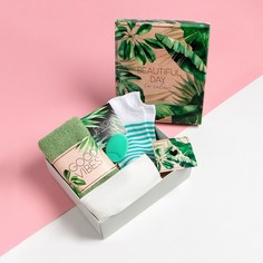 Набор подарочный Этель Tropics полотенце 30х60 см и аксс.