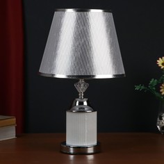 Лампа настольная с подсветкой LED 58080/1 E27 40Вт хром 25х25х41см Risalux
