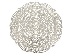 Сервировочная салфетка ажурная серебряная, 35 см, Koopman International