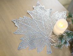 Сервировочная салфетка ажурная серебряная, 41х40 см, Koopman International