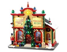 Рождественский бутик Клюквенный холм, полистоун, подсветка, 24х24 см, батарейки, LEMAX