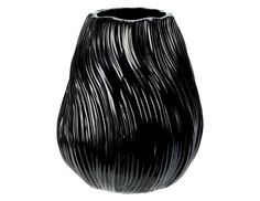 Декоративная ваза ВОЛЮТЭ, фарфор, чёрная, 18 см, Koopman International