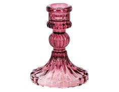 Подсвечник КЛОД, стекло, тёмно-розовый, 10 см, Koopman International