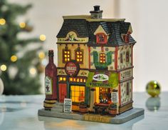 Винный бар Пробка, керамика, подсветка, 19х17х11 см, батарейки, LEMAX