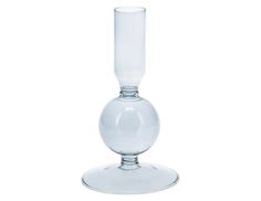 Подсвечник ФАСИЛЬ, стекло, голубой, 14х8 см, Koopman International