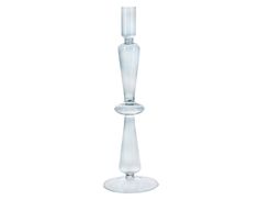 Подсвечник, стекло, голубой, 22х8 см, Koopman International
