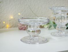 Стеклянный подсвечник 9 см, EDG