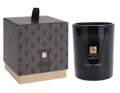 Ароматическая свеча ДИ РОГИТО: ЧЁРНЫЙ ТАБАК, в стеклянном стакане, 10х8 см Koopman International