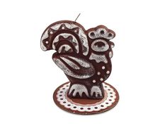 Ароматическая новогодняя свеча ПЕТУШОК, коллекция Шоколадные пряники, 11 см Омский Свечной