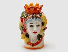 Сицилийская ваза ИСТОРИЯ ЛЮБВИ: СИНЬОРИНА, керамика, 15 см, EDG