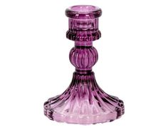Подсвечник КЛОД, стекло, сливовый, 10 см, Koopman International