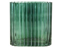 Стеклянная ваза ТУЛЬПЕ, темно зелёная, 9х18 см, Boltze