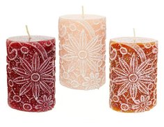 Декоративная свеча ручной работы, нежно-розовая, 7х10 см, Kaemingk