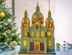 Фасад Кафедральный собор, полистоун, подсветка, 32x25x11 см, батарейки, LEMAX
