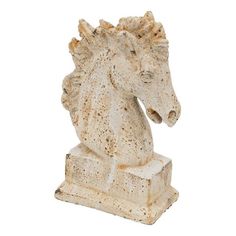 Статуэтка бюст Glasar Лошадь цемент 22 х 11 х 38 см Wenko