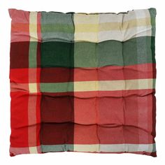 Подушка Mercury Textile Dream color 40 x 40 см хлопок красно-зеленая