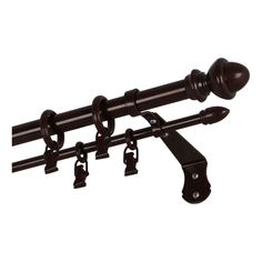 Карниз двухрядный Арт-Декор Classic 160 см металл коричневый