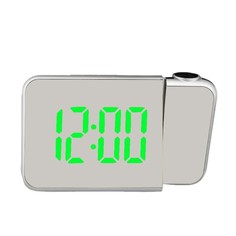 Часы настольные электронные с проекцией будильник, гигрометр, календарь, зеленые цифры No Brand