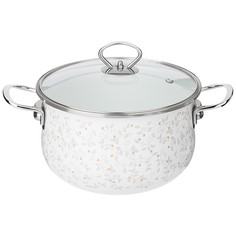 Кастрюля эмалированная 3,6 л с крышкой Agness Вивьен 915-148