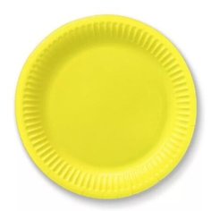 Тарелка одноразовая КИТ желтый 50 шт 18 см картон
