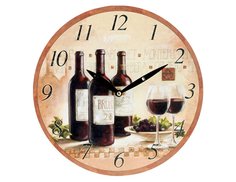 Настенные часы КРАСНЫЕ ВИНА ИТАЛИИ, дерево, 28 см, Koopman International
