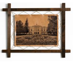 Картина BoomGift Университетская роща ТГУ Томск гравировка на натуральной коже