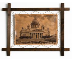 Картина BoomGift Исаакиевский собор гравировка на натуральной коже