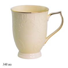 Кружка Lenardi Доминика Крем 340мл, фарфор