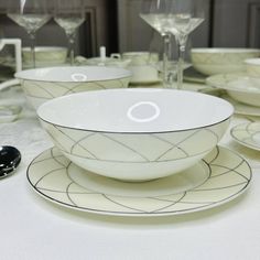 Набор 6 штук Салатник Lenardi Pandora cream 18см, костяной фарфор