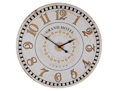 Настенные часы ГРАНД ОТЕЛЬ, дерево, светлые, 60 см, Koopman International
