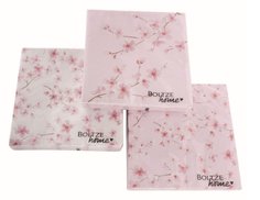 Бумажные салфетки Boltze розовый фон, крупный рисунок, 17х17 см, 20 шт