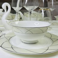 Набор 6 штук Салатник Lenardi Pandora cream 15см, костяной фарфор