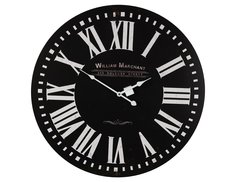 Настенные часы УИЛЬЯМ МЭРЧЕНТ, дерево, чёрные, 60 см, Koopman International