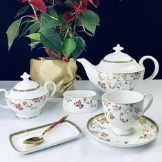 Чайный сервиз на 6 персон 16 предметов Lenardi Кассиопея чашки, чайник, блюдца, сахарник